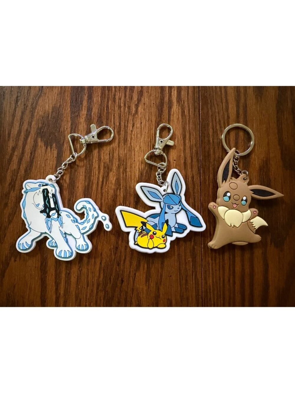 Pikachu & Glaceon & Chein Pao Keychain 2023 Pokemon Holiday Calendar Eevee Too